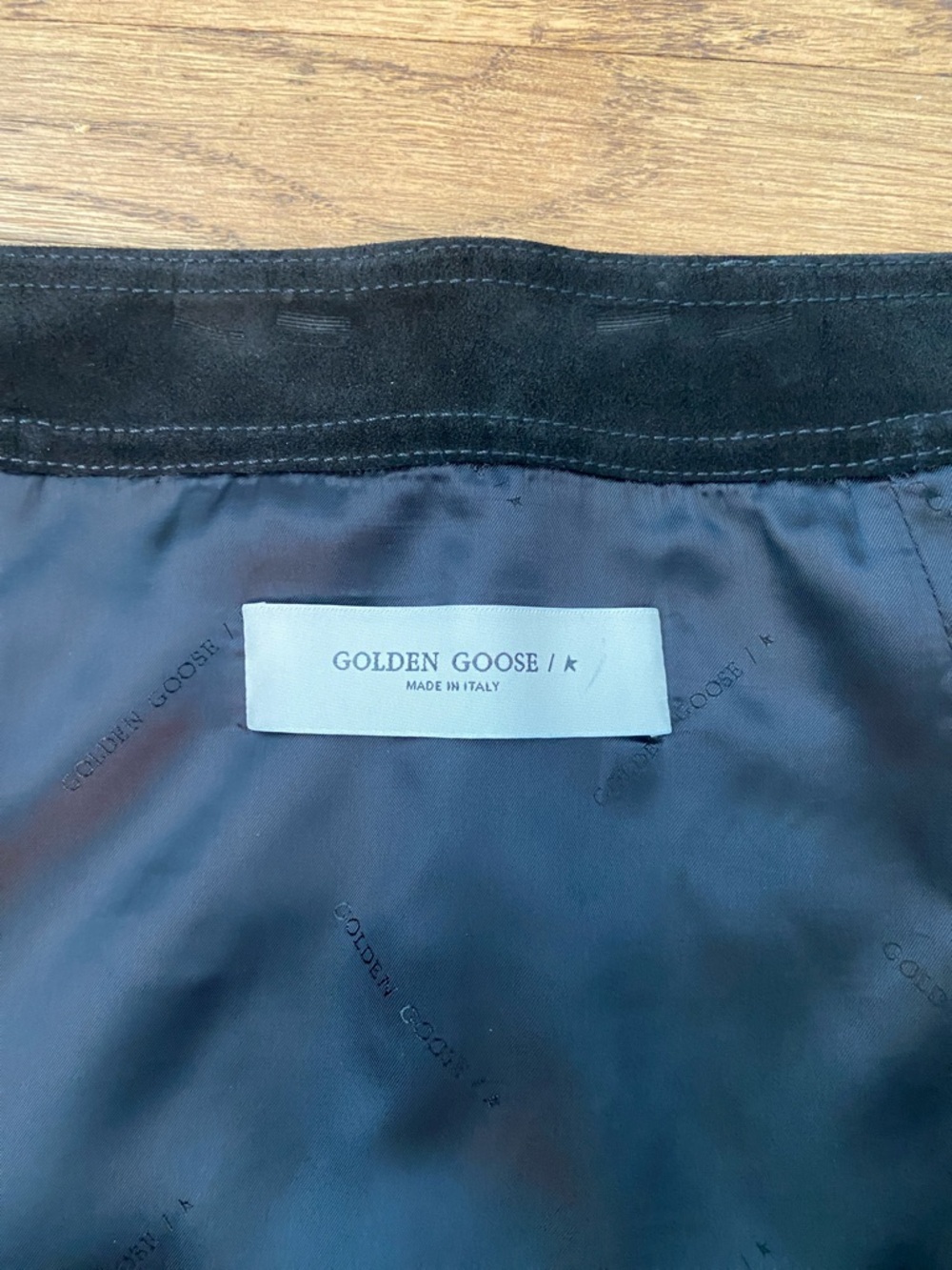 Golden Goose Black Suede Studded Button-Front Mini Skirt - Picture 7 of 9
